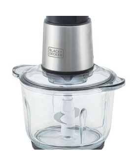 Mini Processador Black Decker Tritura Processa Tigela 2l Inox E Vidro 110v
